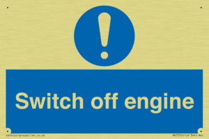 Switch off engine